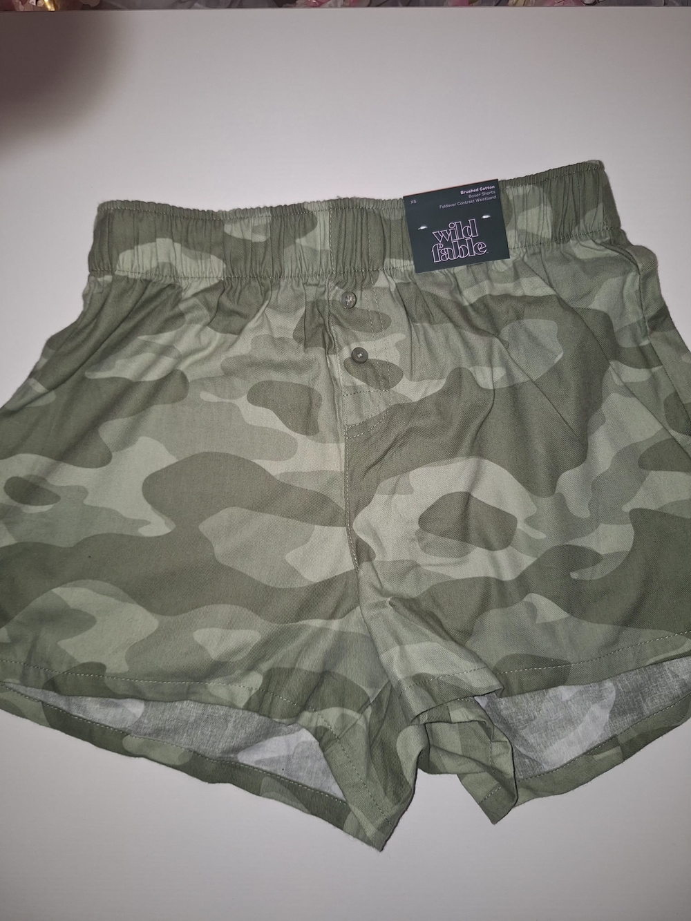 Wild Fable Women's Olive Camo Drawstring Shorts